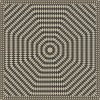 Folk Art Museum - Sunburst - Of Night and Light 96x96 Vintage Vinyl Floorcloth