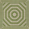 Folk Art Museum - Sunburst - Over the Prairies 36x36 Vintage Vinyl Floorcloth