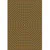 Folk Art Museum - Sunburst - Swinging Lamps at Night 120x175 Vinyl Floorcloth