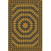 Folk Art Museum - Sunburst - Swinging Lamps at Night 20x30 Vinyl Floorcloth