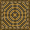 Folk Art Museum - Sunburst - Swinging Lamps at Night 36x36 Vinyl Floorcloth