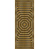 Folk Art Museum - Sunburst - Swinging Lamps at Night 36x90 Vinyl Floorcloth
