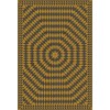 Folk Art Museum - Sunburst - Swinging Lamps at Night 52x76 Vinyl Floorcloth