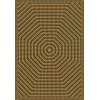 Folk Art Museum - Sunburst - Swinging Lamps at Night 96x140 Vinyl Floorcloth