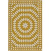 Folk Art Museum - Sunburst - The Sun has Risen 24x36 Vintage Vinyl Floorcloth