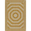 Folk Art Museum - Sunburst - The Sun has Risen 38x56 Vintage Vinyl Floorcloth