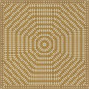 Folk Art Museum - Sunburst - The Sun has Risen 96x96 Vintage Vinyl Floorcloth