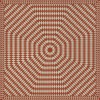 Folk Art Museum - Sunburst - What Makes Your Heart Beat So 120x120 Floorcloth