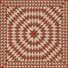 Folk Art Museum - Sunburst - What Makes Your Heart Beat So 36x36 Floorcloth
