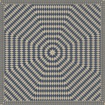 Folk Art Museum - Sunburst - Wide Across the Lakes 96x96 Vinyl Floorcloth