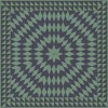 Folk Art Museum - Sunburst - Winter in the Shade 36x36 Vintage Vinyl Floorcloth