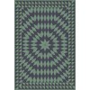 Folk Art Museum - Sunburst - Winter in the Shade 38x56 Vintage Vinyl Floorcloth