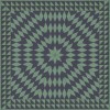 Folk Art Museum - Sunburst - Winter in the Shade 48x48 Vintage Vinyl Floorcloth