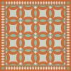 Folk Art Museum - Wedding Ring - Dorothea 36x36 Vintage Vinyl Floorcloth