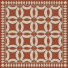 Folk Art Museum - Wedding Ring - Hester 36x36 Vintage Vinyl Floorcloth
