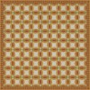 Folk Art Museum - Wedding Ring - Leonora 120x120 Vintage Vinyl Floorcloth