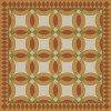 Folk Art Museum - Wedding Ring - Leonora 36x36 Vintage Vinyl Floorcloth