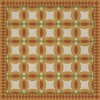Folk Art Museum - Wedding Ring - Leonora 48x48 Vintage Vinyl Floorcloth