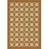 Folk Art Museum - Wedding Ring - Leonora 70x102 Vintage Vinyl Floorcloth