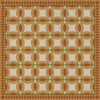 Folk Art Museum - Wedding Ring - Leonora 72x72 Vintage Vinyl Floorcloth