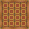 Folk Art Museum - Wedding Ring - Persephone 36x36 Vintage Vinyl Floorcloth