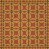 Folk Art Museum - Wedding Ring - Persephone 48x48 Vintage Vinyl Floorcloth
