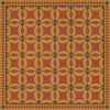 Folk Art Museum - Wedding Ring - Persephone 60x60 Vintage Vinyl Floorcloth