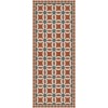 Folk Art Museum - Wedding Ring - Ramona 36x90 Vintage Vinyl Floorcloth