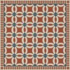 Folk Art Museum - Wedding Ring - Ramona 60x60 Vintage Vinyl Floorcloth