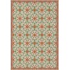 Folk Art Museum - Whig Rose - Contemplation 120x175 Vintage Vinyl Floorcloth