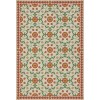 Folk Art Museum - Whig Rose - Contemplation 52x76 Vintage Vinyl Floorcloth