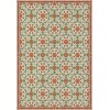 Folk Art Museum - Whig Rose - Contemplation 96x140 Vintage Vinyl Floorcloth