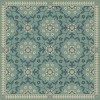 Folk Art Museum - Whig Rose - Life is a Journey 60x60 Vintage Vinyl Floorcloth