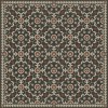 Folk Art Museum - Whig Rose - Time Takes It All 96x96 Vintage Vinyl Floorcloth