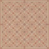 Folk Art Museum - Whig Rose – Cupid and Folly 120x120 Vintage Vinyl Floorcloth