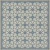Folk Art Museum - Whig Rose – The Day Has Eyes 120x120 Vintage Vinyl Floorcloth