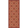 Folk Art Museum - Whig Rose – The Flaming Heart 36x90 Vintage Vinyl Floorcloth