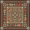 Folk Art Museum – Soldiers Quilt - Uniform Relics 120x120 Vinyl Floorcloth