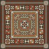 Folk Art Museum – Soldiers Quilt - Uniform Relics 36x36 Vintage Vinyl Floorcloth