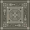 Folk Art Museum – Soldiers Quilt - War and Peace 36x36 Vintage Vinyl Floorcloth