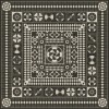 Folk Art Museum – Soldiers Quilt - War and Peace 60x60 Vintage Vinyl Floorcloth