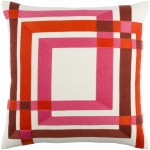 Surya Color Form Pink Pillow Cover 18"H X 18"W