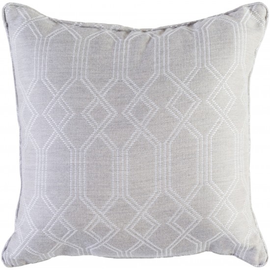 Surya Crissy Light Gray Pillow Cover 20"H X 20"W