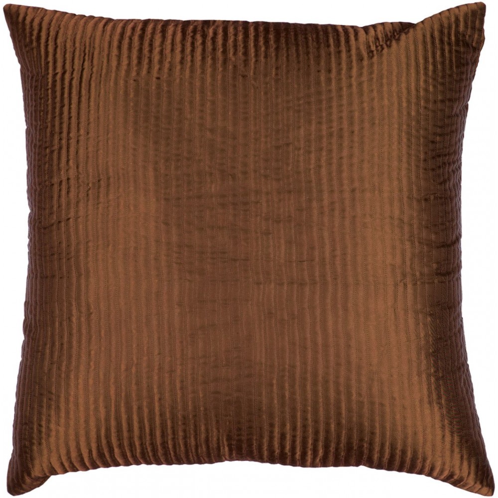 Surya Decorative Pillows Brown Pillow Cover 20"H X 20"W Surya Decorative Pillows Brown Pillow Cover 20"H X 20"W