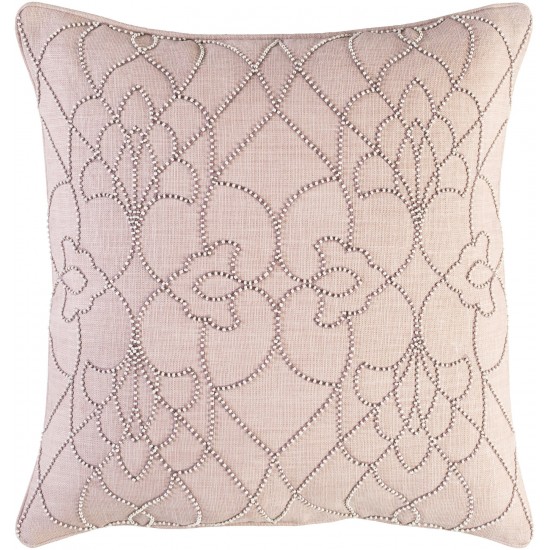 Surya Dotted Pirouette Dp-003 Ivory Pillow Cover 18"H X 18"W