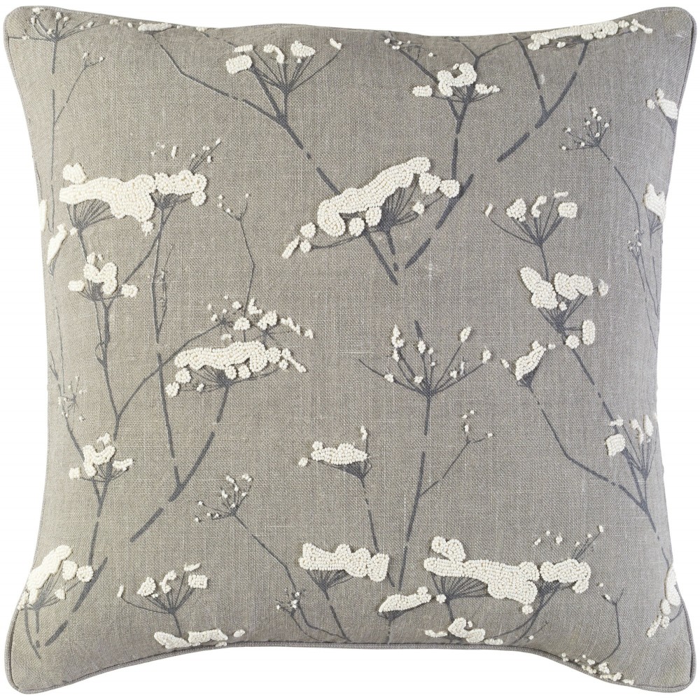 Surya Enchanted Charcoal Pillow Cover 18"H X 18"W Surya Enchanted Charcoal Pillow Cover 18"H X 18"W