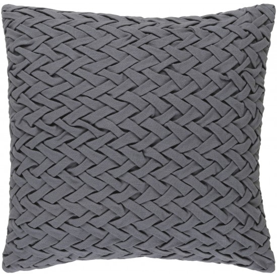 Surya Facade Gray Pillow Cover 20"H X 20"W