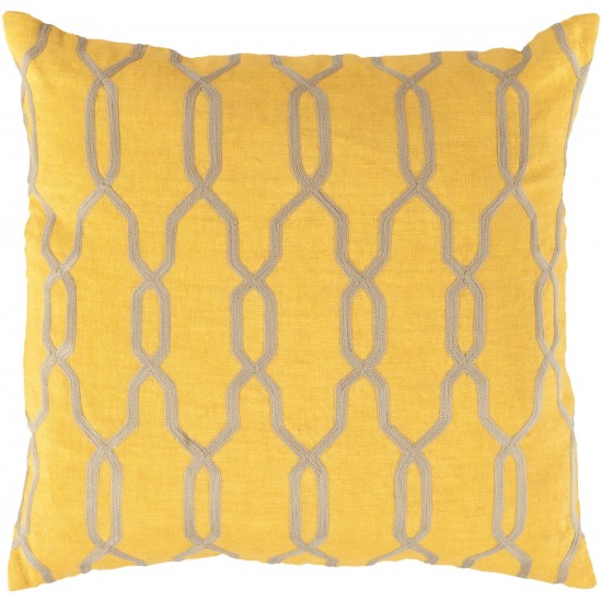 Surya Gates Saffron Pillow Cover 22"H X 22"W