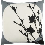 Surya Harvest Moon Black Pillow Cover 18"H X 18"W