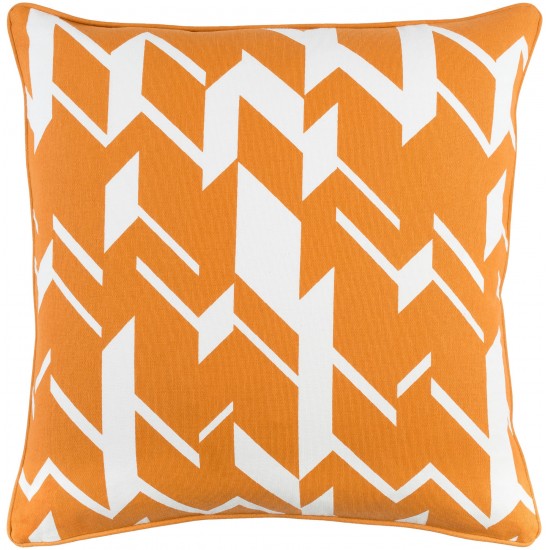 Surya Inga Orange Pillow Cover 18"H X 18"W